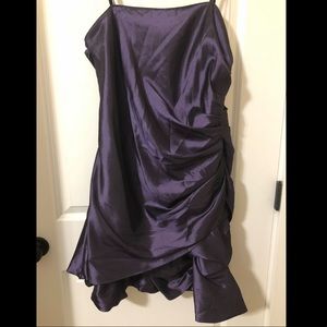 Ruched Purple cocktail dress